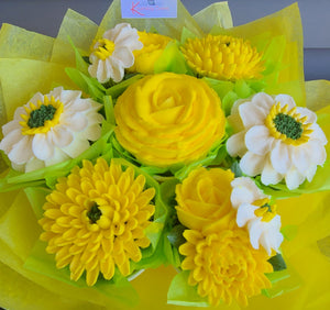 Custom Flower Cupcake Bouquet