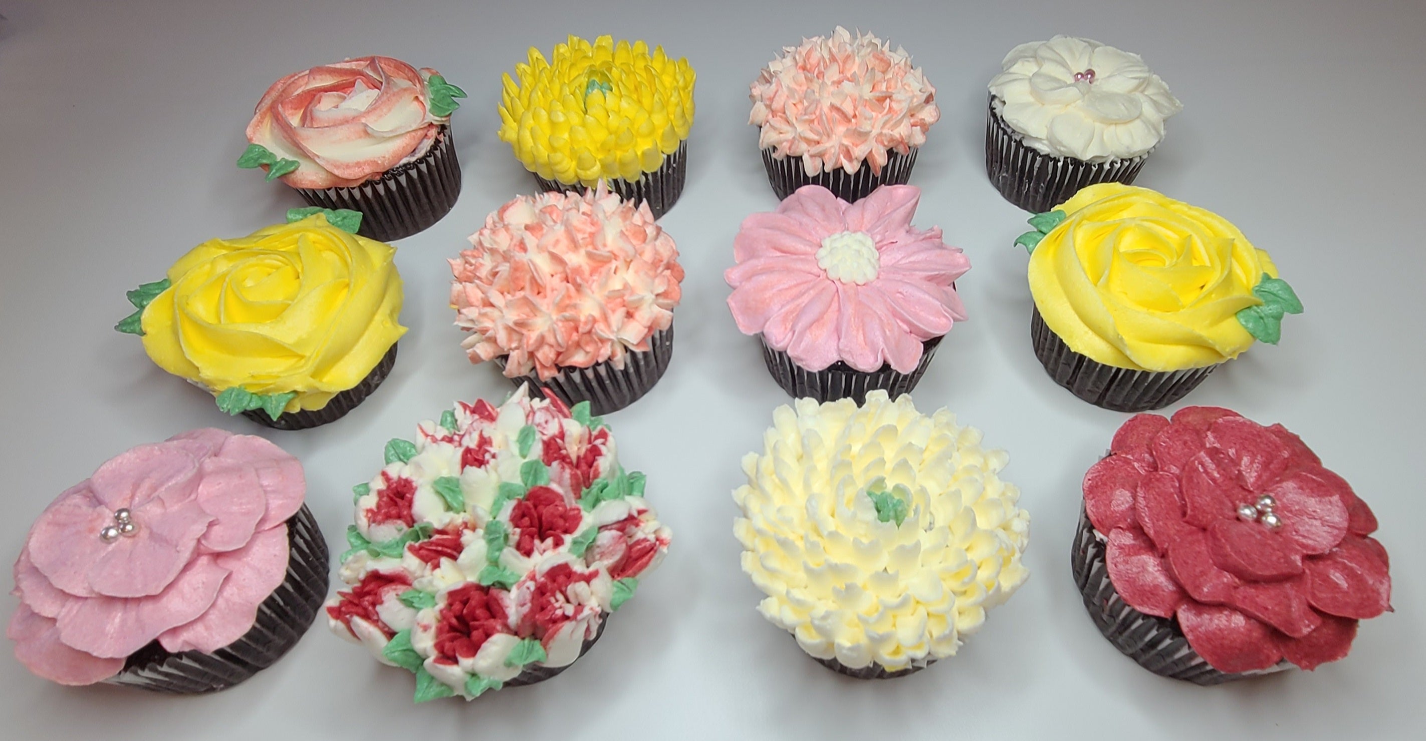 Boxed Flower Cupcakes