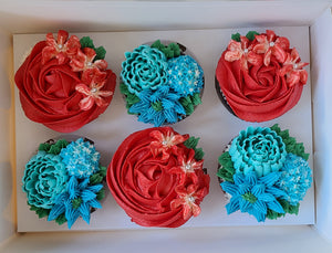 Boxed Flower Cupcakes