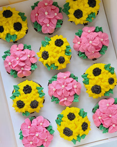 Boxed Flower Cupcakes